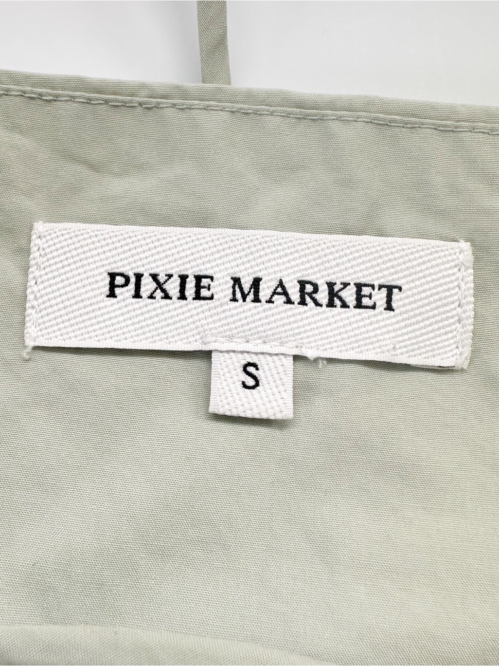 Pixie Market Antonia Padded Bustier Pastel Sage Green Midi Dress Size S — image 8 of 8